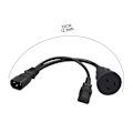 Miniatyrbild 5 av 5: Y-splitter Adapterkabel IEC320 C14 Hane till C13+AU10A/16A Hona Strömkabel 16A