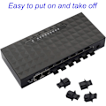 Miniatyrbild 3 av 5: 50-pack dammskydd för RJ45 Ethernet-hubb, svart