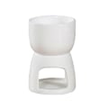 Miniatyrbild 1 av 5: 1 x Keramisk Fondue Set Bestående av Vit Choklad Fondue Keramisk Fondue Set med 2 Rostfria Gafflar (1 x Choklad Fondue Set)