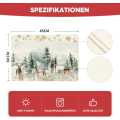 Miniatyrbillede 2 af 2: Mode Jule Dækkeservietter Sæt med 4, Fyr Elg Snefnug Ho,ZQKLA