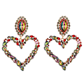 Miniatyrbilde 4 av 4: Store Hjerte Rhinestone Krystall Dangle Øredobber Statement Dro,ZQKLA