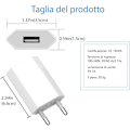 Miniatyrbillede 4 af 5: (2 pakke) USB vægoplader 5V 1A Universal Adapter Stik, ZQKLA