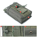 Miniatyrbillede 5 af 5: （Grøn）Lommeradiotaske, Tilbehørspose Multifunktionel Tacti, ZQKLA