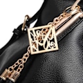 Miniatyrbillede 3 af 5: Dam Handtaske Skulder Crossbody Taske Blødt Læder Stor Taske Sort