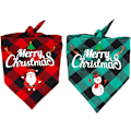Miniatyrbild 5 av 5: 2-pack Hundhalsduk i Klassisk Rutigt Julklappsdesign, ZQKLA