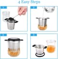 Miniatyrbilde 5 av 5: (Svart) Rustfritt Stål Te-Filter Te-Infuser Te-Sil, ZQKLA