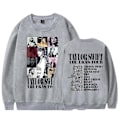 Miniatyrbillede 1 af 3: Taylor Swift The Eras Tour Trykt Unisex Sweatshirt Langærmet Rund Hals Afslappet Løs Pullover Toppe, 2XL, Grå
