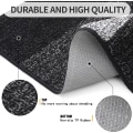 Miniatyrbillede 3 af 5: Indendørs Dørmatte (Sort), 20x32 Skridsikker Absorberende Snavsopsamler, ZQKLA