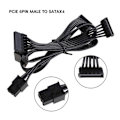 Pikkukuva 2 / 5: 6-nastainen - 4 SATA -kiintolevyn virtajohto malleille RM550x RM650x RM750x RM850x RM1000x