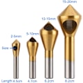 Miniatyrbild 3 av 6: 4 st Countersink Avfasningsverktyg HSS Konisk Borrbit f,ZQKLA