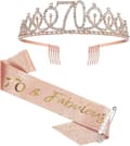 Bälte och tiara för 70-årsdag för kvinnor