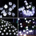 Miniatyrbild 4 av 7: Solcellsdrivna Fe-Ljus, 20 LED 5M/16.4FT Solcellssträngljus Wat,ZQKLA