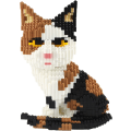 Miniatyrbilde 1 av 5: Calico Katt Rød Tabby Mikro Byggeklosser Dyr Mini Bygge T