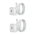 Laddare - Snabbladdare 20W USB-C-adapter + Kabel 2m Vit 2-pack 2-pack USB-C 2-pack USB-C,su