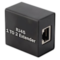 Miniatyrbilde 2 av 5: Ethernet-splitter RJ45 nettverkskontakt adapter Ethernet-kontaktforlenger Splitter En til to splitter