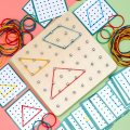 Pikkukuva 1 / 5: Puinen Geoboardi Matematiikan Manipulointimateriaali Array Blo,ZQKLA