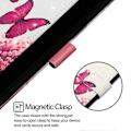 Miniatyrbillede 5 af 5: Læder Telefon Cover til Motorola Edge X30 / Edge 30 Pro Rose Butterfly