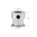 Miniatyrbillede 4 af 6: 2 stk. GT2 Remskive 20 Tænder 8mm Timing Remskive Aluminium Alle, ZQKLA