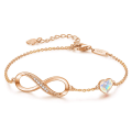 Miniatyrbillede 1 af 5: Guld Sølv Kvinder Infinity Armbånd, Justerbart Kvinder Kærlighed B,ZQKLA