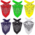 Miniatyrbilde 1 av 5: Bandana-sett i bomull, 6-pakning bandana-sett 100% bomulls-halsduk, ZQKLA