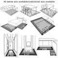 Miniatyrbillede 6 af 7: Julegulvtæppe til stue, soveværelse, sofadekoration, No,ZQKLA