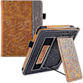Pikkukuva 1 / 5: Luova kotelo jalustalla, yhteensopiva 6,8 tuuman Kindle Paperwhite 11. sukupolven 2021 kanssa Brown Gray