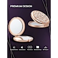 Pikkukuva 5 / 7: Kompakti peili, Mini Mix Diamond 1X/2X suurentava pyöreä Meta,ZQKLA