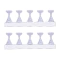 2-pack Akryl Naglar DIY Nagelkonst Display Stativ Träning, ZQKLA