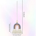 Miniatyrbild 2 av 7: 1 st Macrame Regnbåge Bilberlock med Träpärlor för Hemmet, ZQKLA