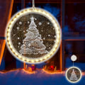 Miniatyrbilde 2 av 4: Dekorativ Julevinduslampe, Julelyskaster med Sugekopp, ZQKLA