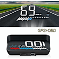 Miniatyrbillede 1 af 5: Bil HUD Head Up Display OBD2 & HUD GPS Display, 3.5 Tommer Hea,ZQKLA