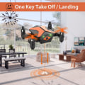 Miniatyrbild 3 av 7: Drone med kamera - FPV-drönare för barn, RC-quadcopter-drönare, ZQKLA