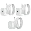 3-pakning - iPhone-lader - Hurtiglader - Adapter + 2m kabel 20W Lightning Hvit 3-pakning iPhone (NT) 3-pakning Lightning,su