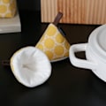 Miniatyrbild 3 av 5: 2 Stycken Köksgrytlappar med Bomullsfoder, Handbroderi Sm, ZQKLA