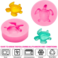 Miniatyrbillede 3 af 5: 2 Stykker Havskildpadde Silikoneform Skildpadde Slik Fondant Form Torto
