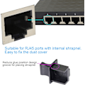 Miniatyrbild 4 av 5: 50-pack dammskydd för RJ45 Ethernet-hubb, svart