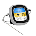 Miniatyrbillede 1 af 5: (Sølv Sort) Digitalt Ovn- og Grilltermometer, Køkkentermometer, ZQKLA
