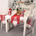Miniatyrbillede 5 af 7: Juledug, 180 cm linned bordskåner klud Santa C, ZQKLA