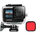 Miniatyrbillede 1 af 7: Vandfast etui til GoPro Hero 9 Hero 10 Actionkamera Sort, ZQKLA