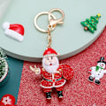 Miniatyrbillede 2 af 6: Glitrende Jule Rhinestone Nøglering Vedhæng, ZQKLA