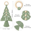 Miniatyrbild 5 av 5: Set med 3 Macrame Hängande Julgranssatser i Macrame Vägg Cotto