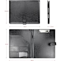 Miniatyrbillede 2 af 5: A4 Læder Dokumentmappe, Notesblokholder til Møde Referater/Bus, ZQKLA