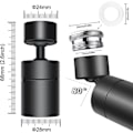 Miniatyrbillede 5 af 5: Hane Lufter, 360° drejelig dyse Køkkenhane (Sort), 2 tilstande Vandbesparende Hane Lufter, Spray Lufter
