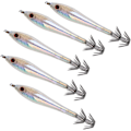 Miniatyrbilde 2 av 5: 5 stk. Jigger Harde Fiskesluker Blekksprut Jigger Hvit, 9,5 cm Selvlysende, ZQKLA