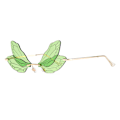 Miniatyrbillede 1 af 5: Rammeløse Dragonfly Vingesolbriller Mode Dame Retro Tran,ZQKLA