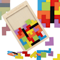 Miniatyrbillede 2 af 5: Træblok Puslespil Hjernepuslespil Legetøj Tangram Puslespil Intell,ZQKLA