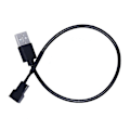 Pikkukuva 1 / 4: 30 cm USB-uros - 3-nastainen adapterikaapeli PC-tietokoneen kotelon CPU-tuulettimelle