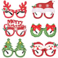 6-pack Julparty Glitterglasögon Tomte Snögubbe Renväxter, ZQKLA