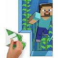Miniatyrbilde 4 av 5: RMK5005GM Minecraft Giant Peel and Stick Veggklistremerke