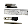 Miniatyrbilde 2 av 5: 4 stk. Håndrett Fløytetappe Sortiment M3, M4, M5, M6 Stål, ZQKLA